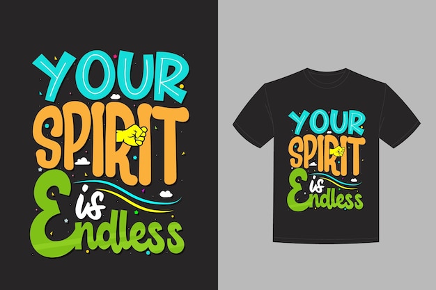 Diseño de camisetas de espíritu sin fin