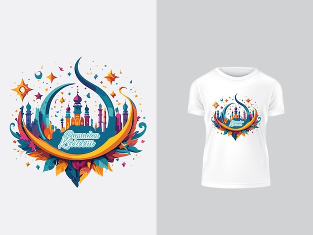 Diseño de camisetas de estilo vector de letras de Ramadán Kareem