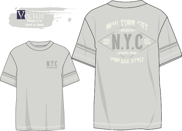 Diseño de camisetas de estilo vintage de Nueva York