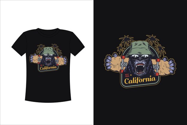 diseño de camisetas de etiqueta vintage de patinaje colorido