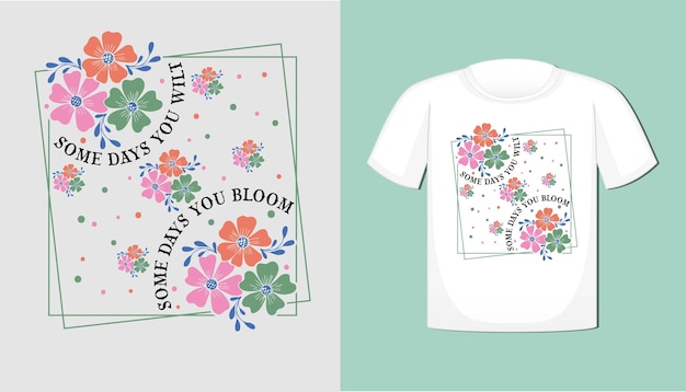 Diseño de camisetas florales Boho