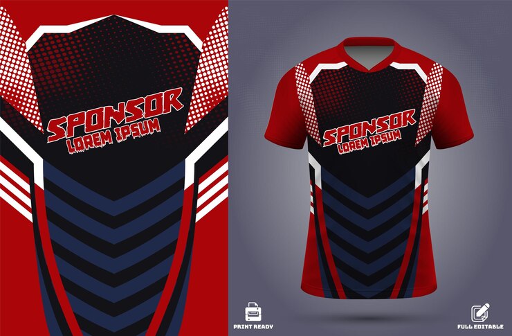 diseño de camisetas de fútbol para el diseño de camisas deportivas de sublimación de mineral