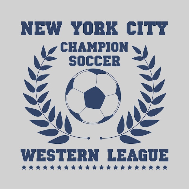 Vector diseño de camisetas de fútbol de estilo universitario de nueva york impresión vectorial de ropa deportiva