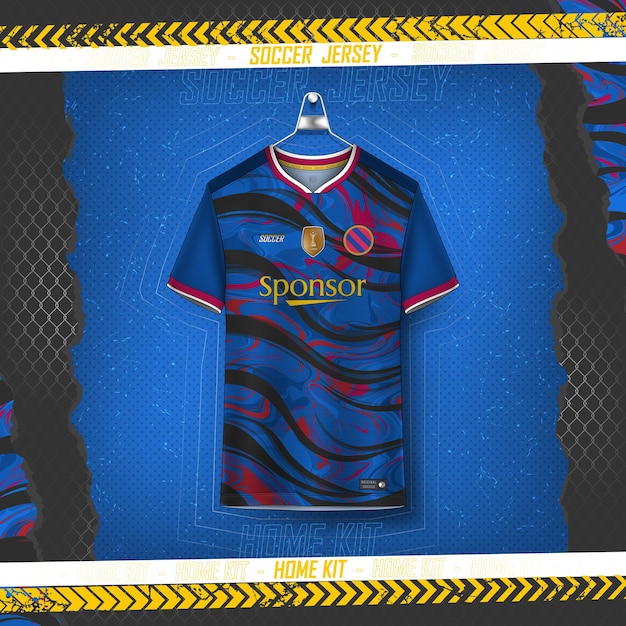 Vector diseño de camisetas de fútbol para sublimación, diseño de camisetas deportivas.