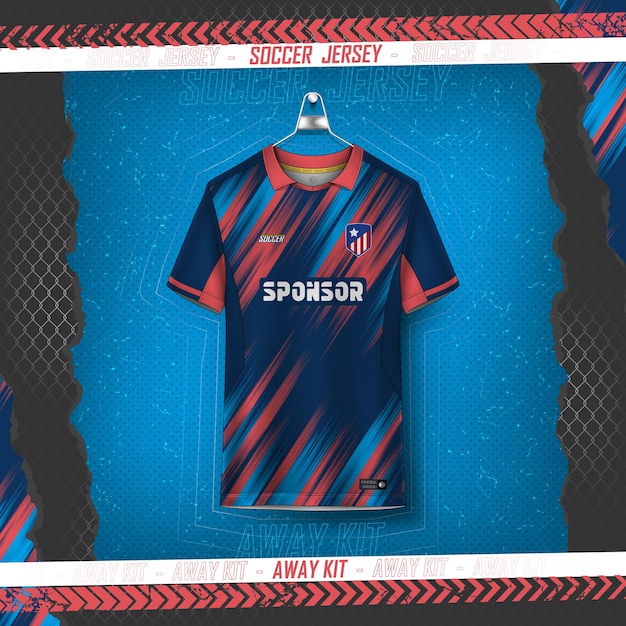 Diseño de camisetas de fútbol para sublimación, diseño de camisetas deportivas.