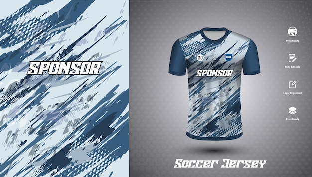 Diseño de camisetas de fútbol para la sublimación o diseño de camisas deportivas para el cricket