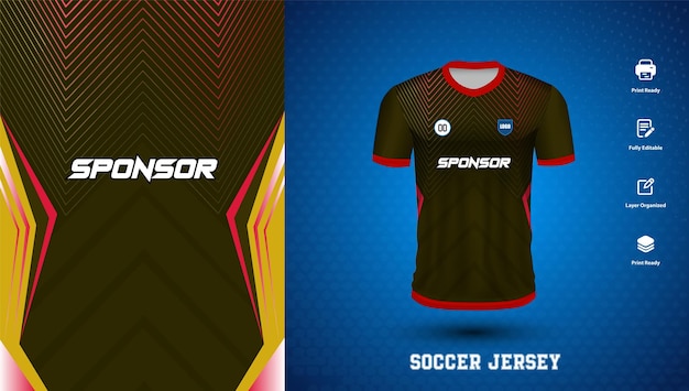Diseño de camisetas de fútbol para la sublimación o diseño de camisas deportivas para el fútbol de cricket