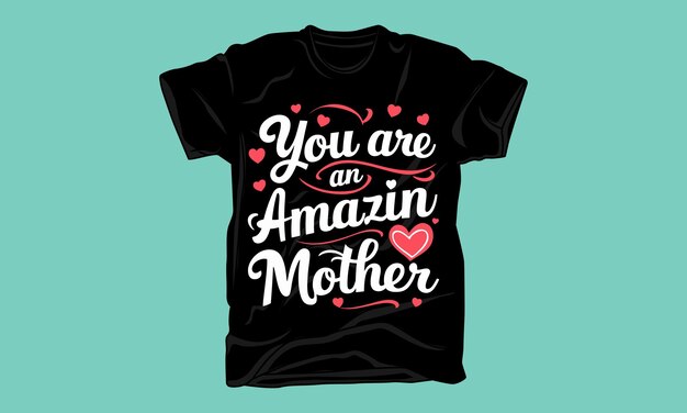 Vector diseño de camisetas gráficas de moda para el día de la madre