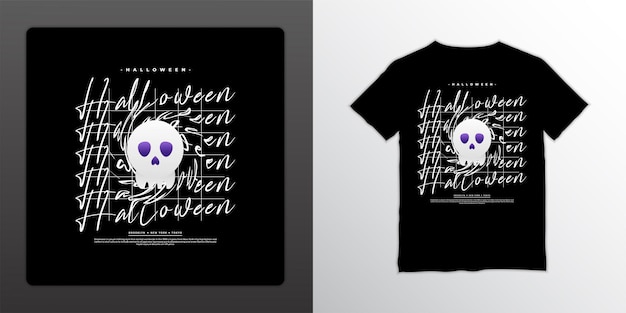 Diseño de camisetas de Halloween en estilo streetwear.