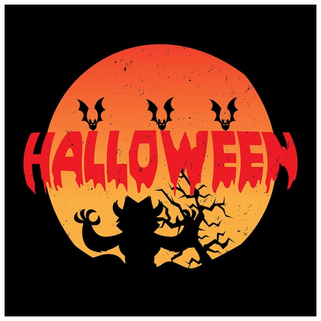 Vector diseño de camisetas de halloween