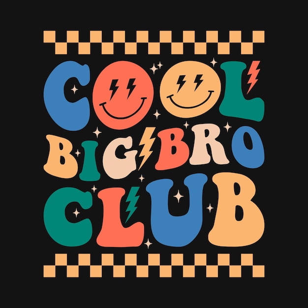 Diseño de camisetas de hermanos divertidos del club Big Bro