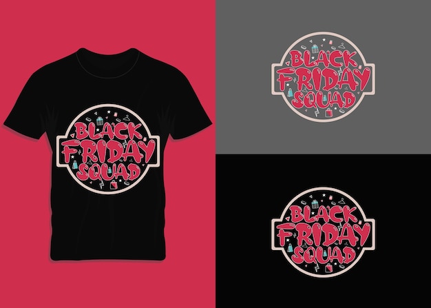 Vector diseño de camisetas de ilustración vectorial de moda para el black friday