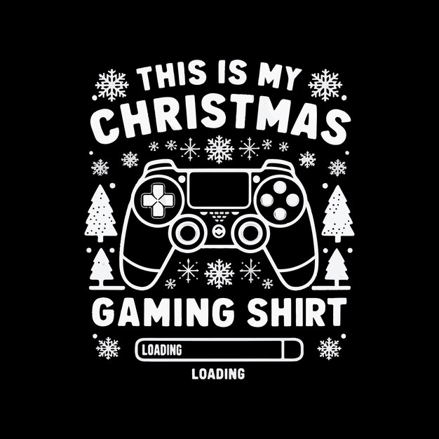 Diseño de camisetas de juegos de Navidad