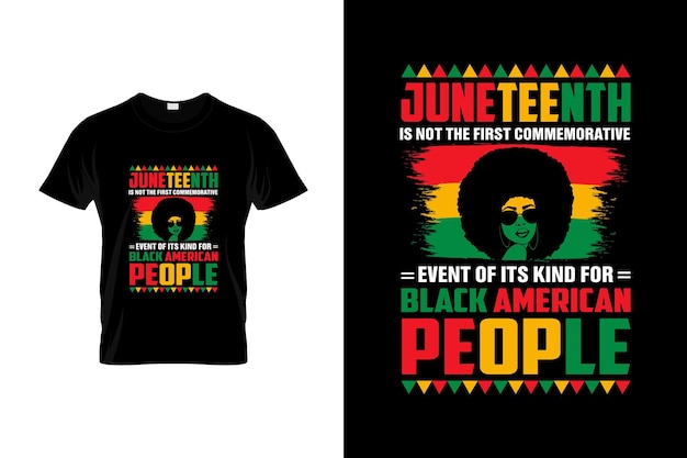 Diseño de camisetas de Juneteenth o diseño de carteles de Juneteenth, cotizaciones de Juneteenth, tipografía de Juneteenth