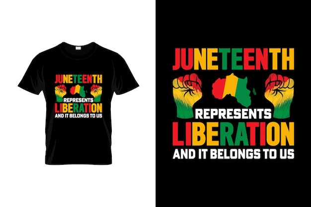 Diseño de camisetas de Juneteenth o diseño de carteles de Juneteenth, cotizaciones de Juneteenth, tipografía de Juneteenth