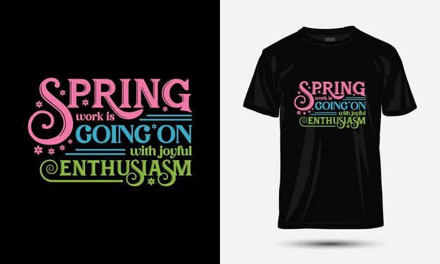 Diseño de camisetas con letras de citas de primavera, SVG, Caligrafía para carteles, Tipografía o frases personalizadas