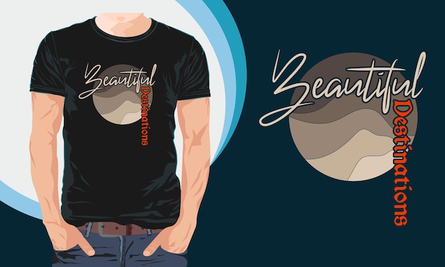 Vector diseño de camisetas con letras motivacionales tipográficas y una cita como inspiración