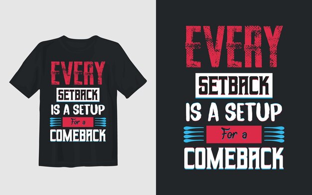 Diseño de camisetas con letras motivacionales