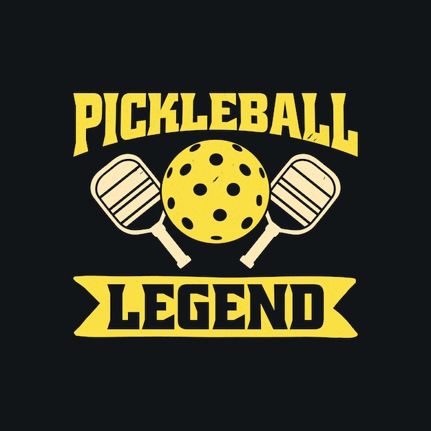 Vector diseño de camisetas de la leyenda de pickleball