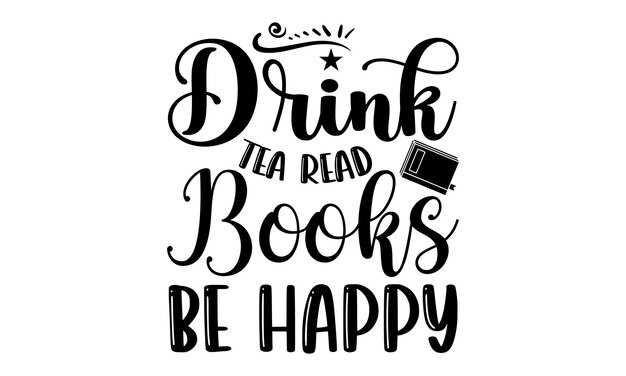 Diseño de camisetas de libros Frase de letras dibujadas a mano