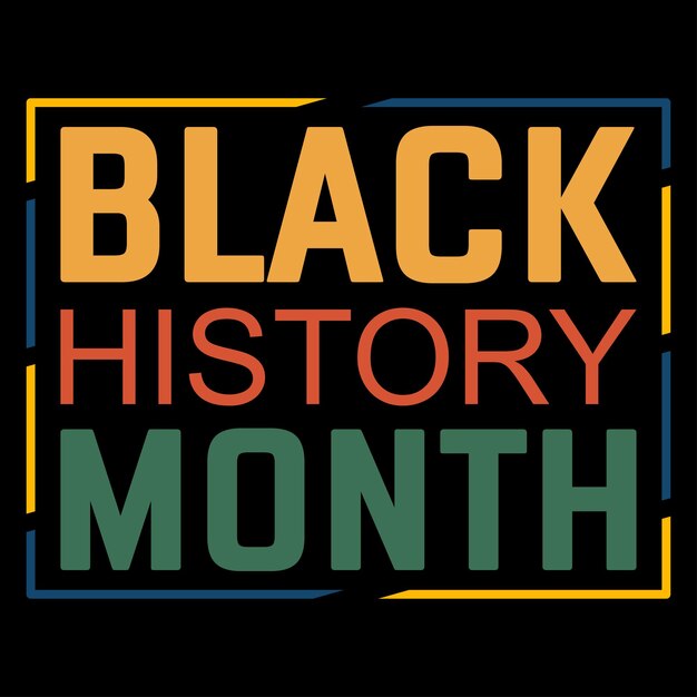 diseño de camisetas del mes de la historia negra. diseño de camisetas para la tipografía del mes de la historia negra.