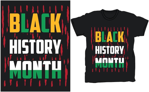 Diseño de camisetas del mes de la historia negra.