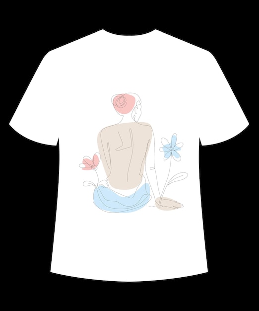 Vector diseño de camisetas minimalistas abstractas para mujeres y niños