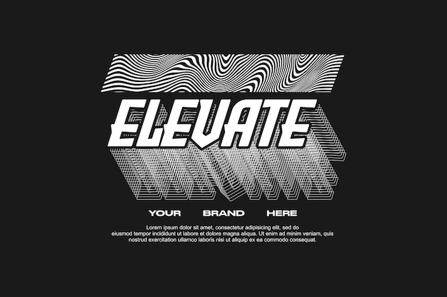 diseño de camisetas de moda de calle logotipo vectorial de impresión moderna