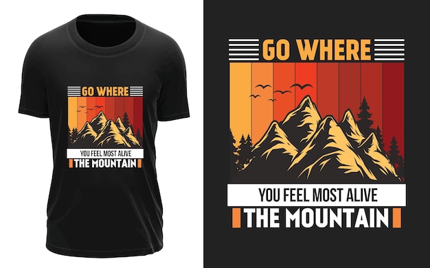 Diseño de camisetas de montaña