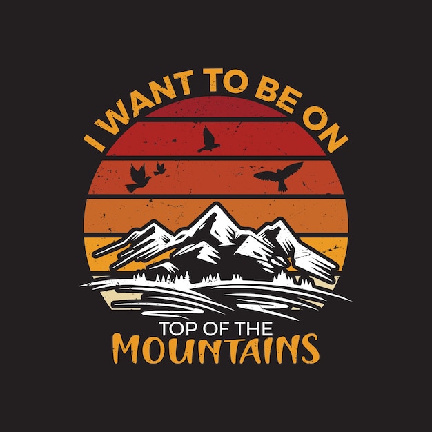 Diseño de camisetas de montaña