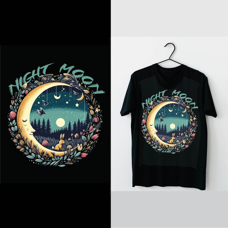 Diseño de camisetas Moon Art