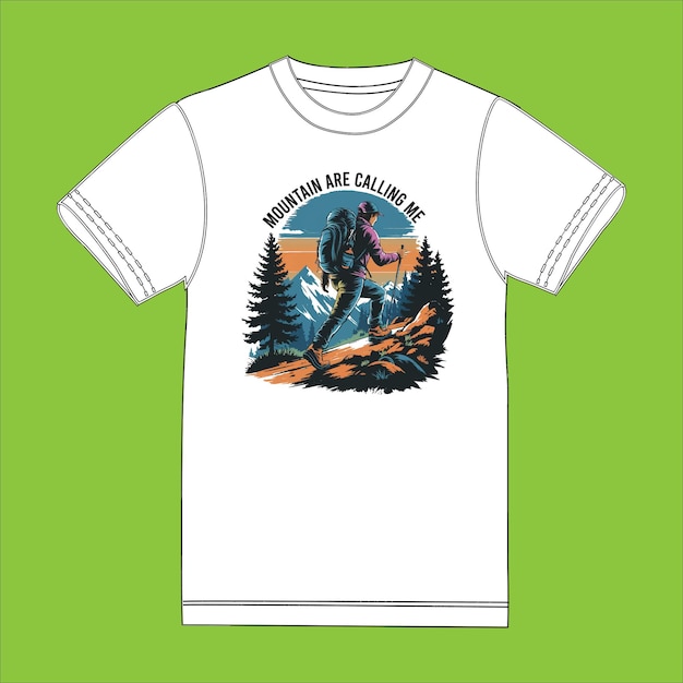 Diseño de camisetas motivacionales y de montaña