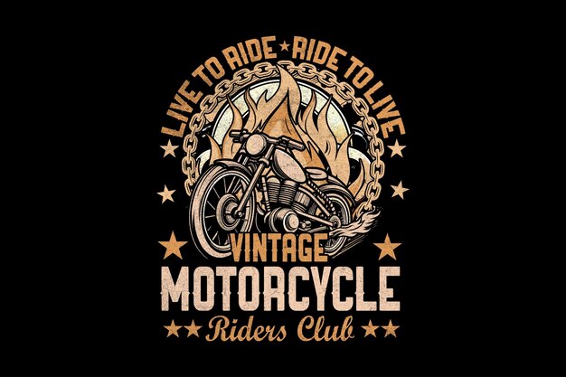 Diseño de camisetas de motocicleta con gráficos vectoriales