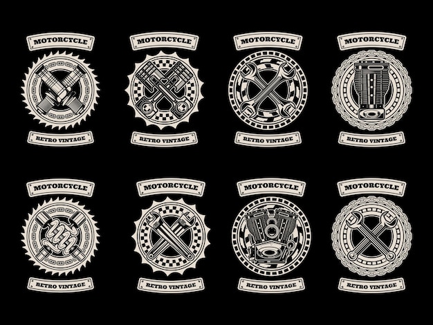 Diseño de camisetas de motocicleta Gráficos vintage de motocicleta