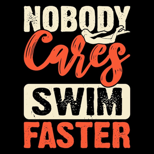 Diseño de camisetas de natación vintage para nadadores divertidos