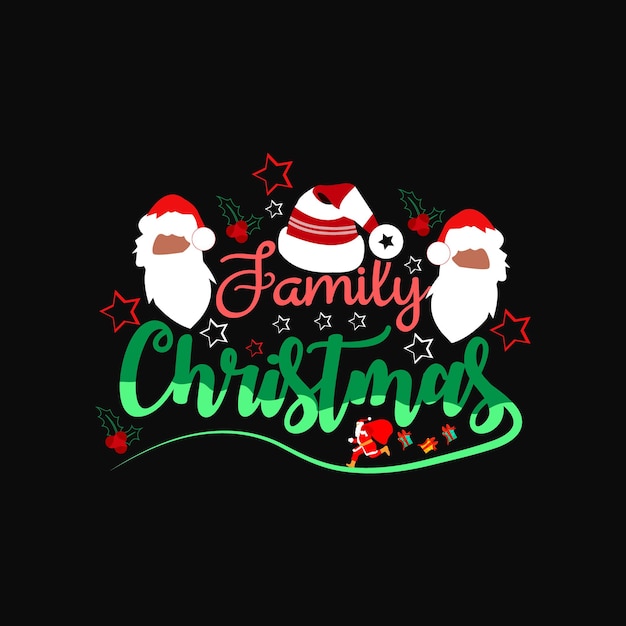 Diseño de camisetas de Navidad, tipografía de vacaciones de Navidad, ilustración vectorial