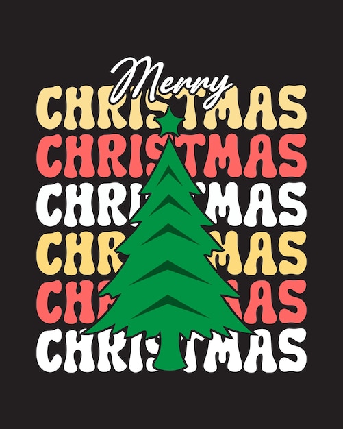 Diseño de camisetas navideñas y arte vectorial