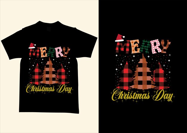 Vector diseño de camisetas navideñas moderno y nuevo.