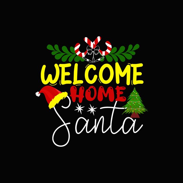 Diseño de camisetas navideñas, tipografía navideña, ilustración vectorial.