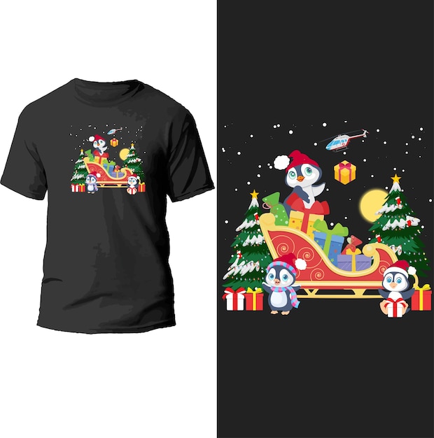 Diseño de camisetas navideñas.