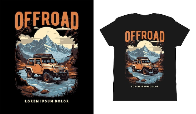 Vector diseño de camisetas offroad