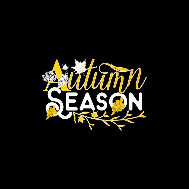 Diseño de camisetas de otoño, tipografía de temporada de otoño, ilustración vectorial.
