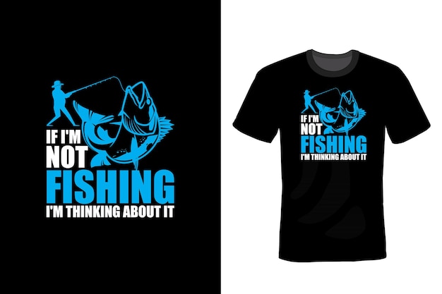 Diseño de camisetas de pesca, tipografía, vintage.