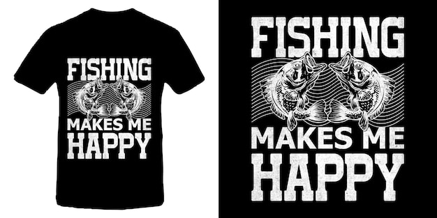 Vector diseño de camisetas de pesca