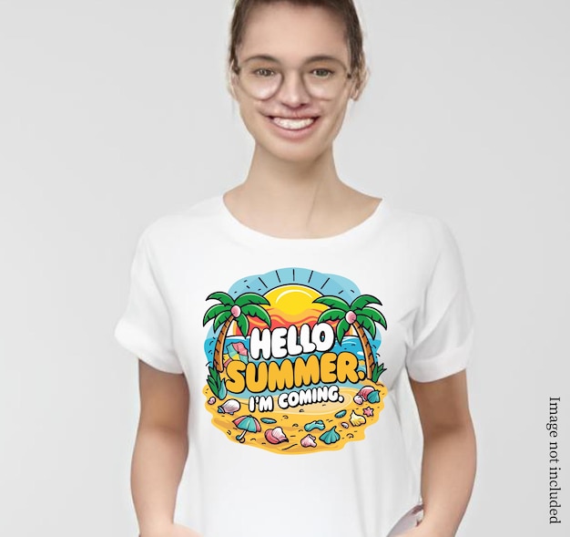 Vector diseño de camisetas de playa de verano