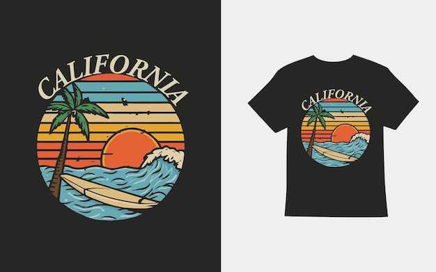 Vector diseño de camisetas de playa