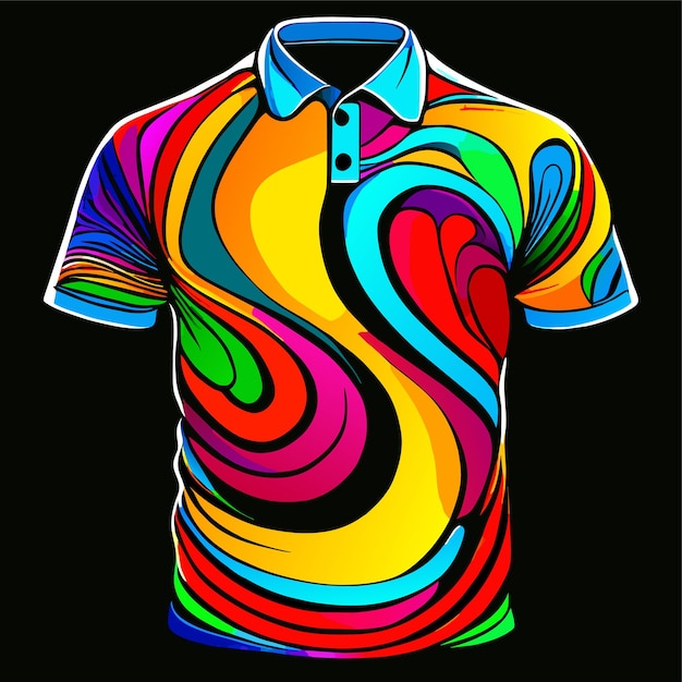 Vector diseño de camisetas de polo coloridas