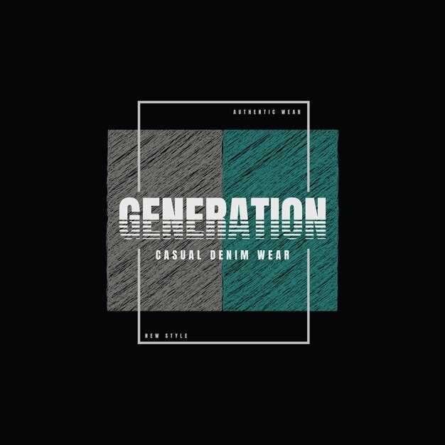 Diseño de camisetas y prendas de generación.