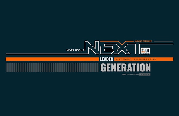 Diseño de camisetas y prendas de tipografía de próxima generación.