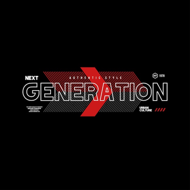 Diseño de camisetas y prendas de tipografía de próxima generación.